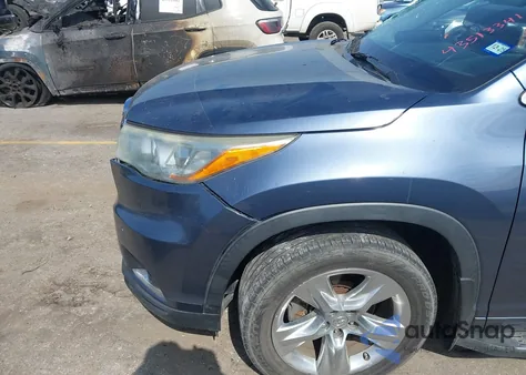 2014 Toyota Highlander Limited V6 z USA, uszkodzony, nr VIN 5TDYKRFH1ES019224